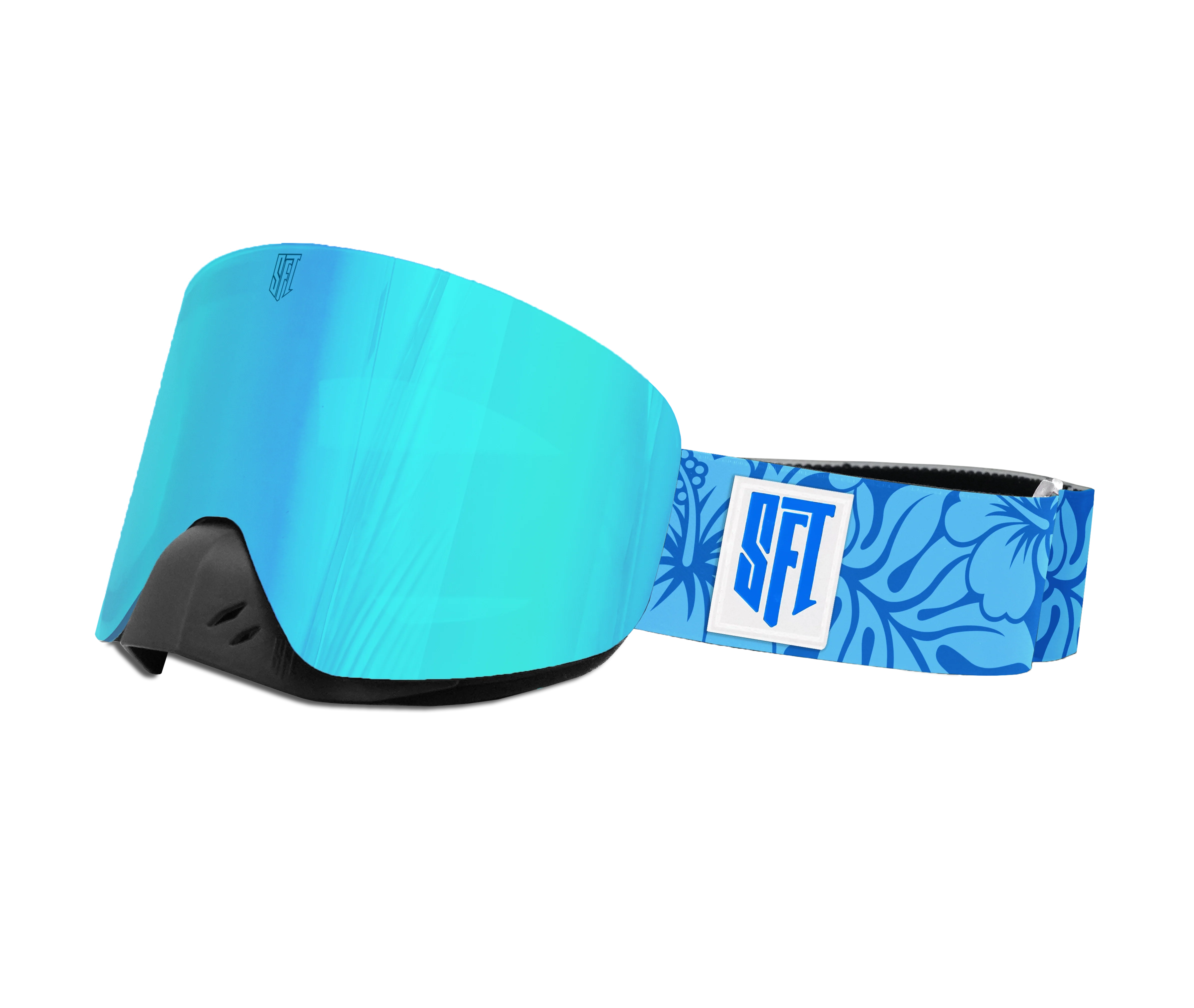 Fast Flower Blue Magnetic Goggles