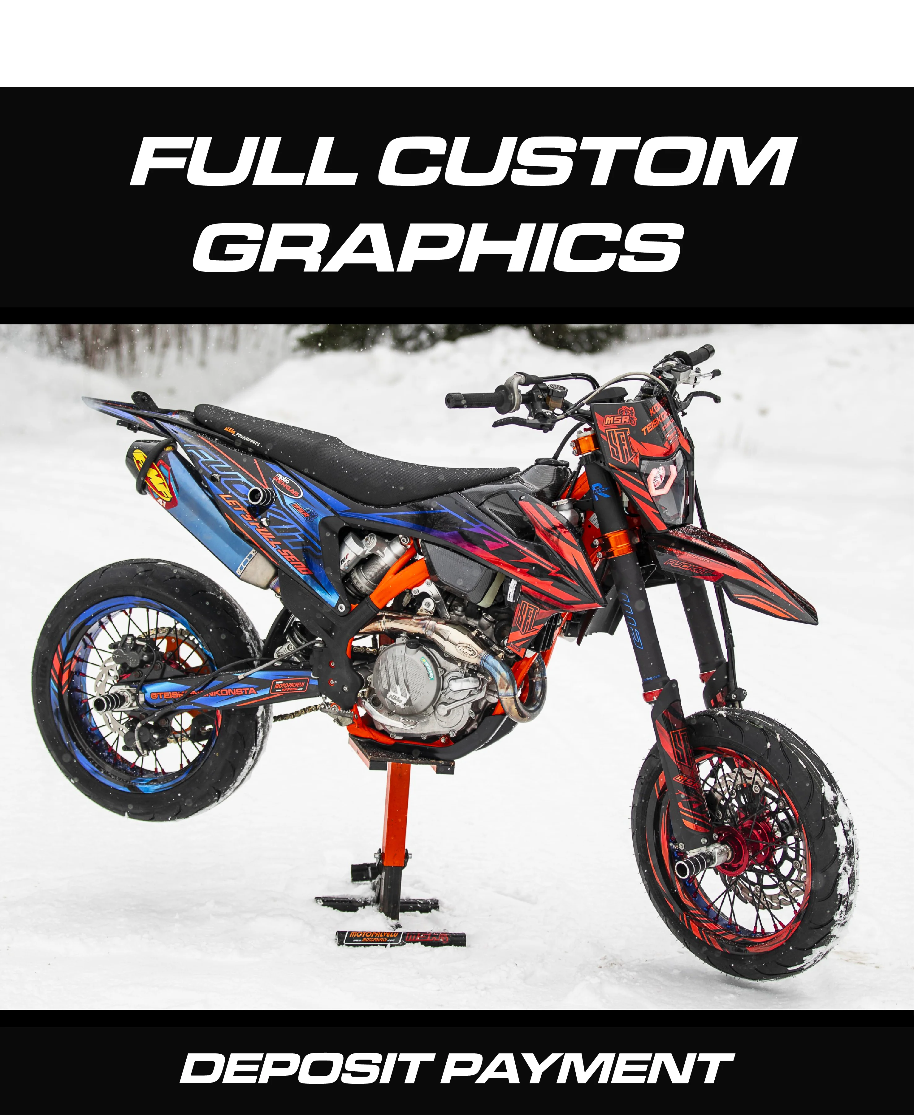 Full Custom Graphics Kit with Deposit Payment