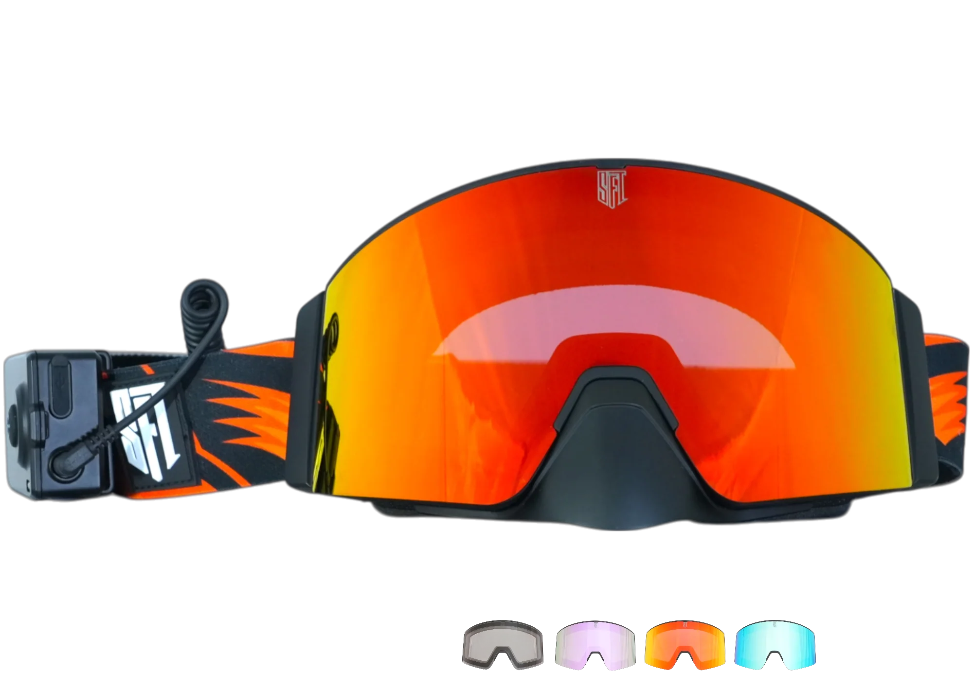 Heat Flare Orange Magnetic Goggles