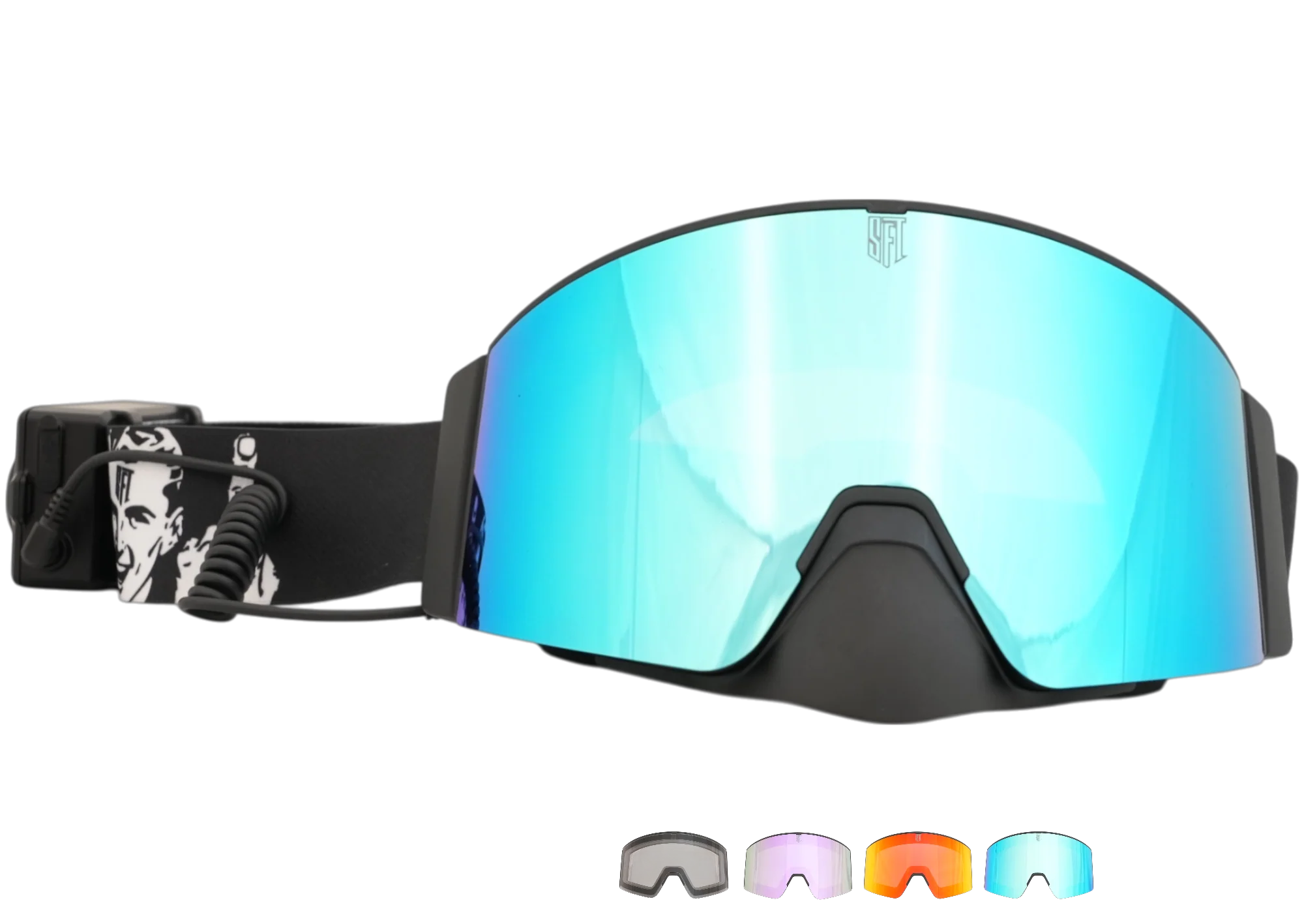 Heat Fuck It Black Magnetic Goggles