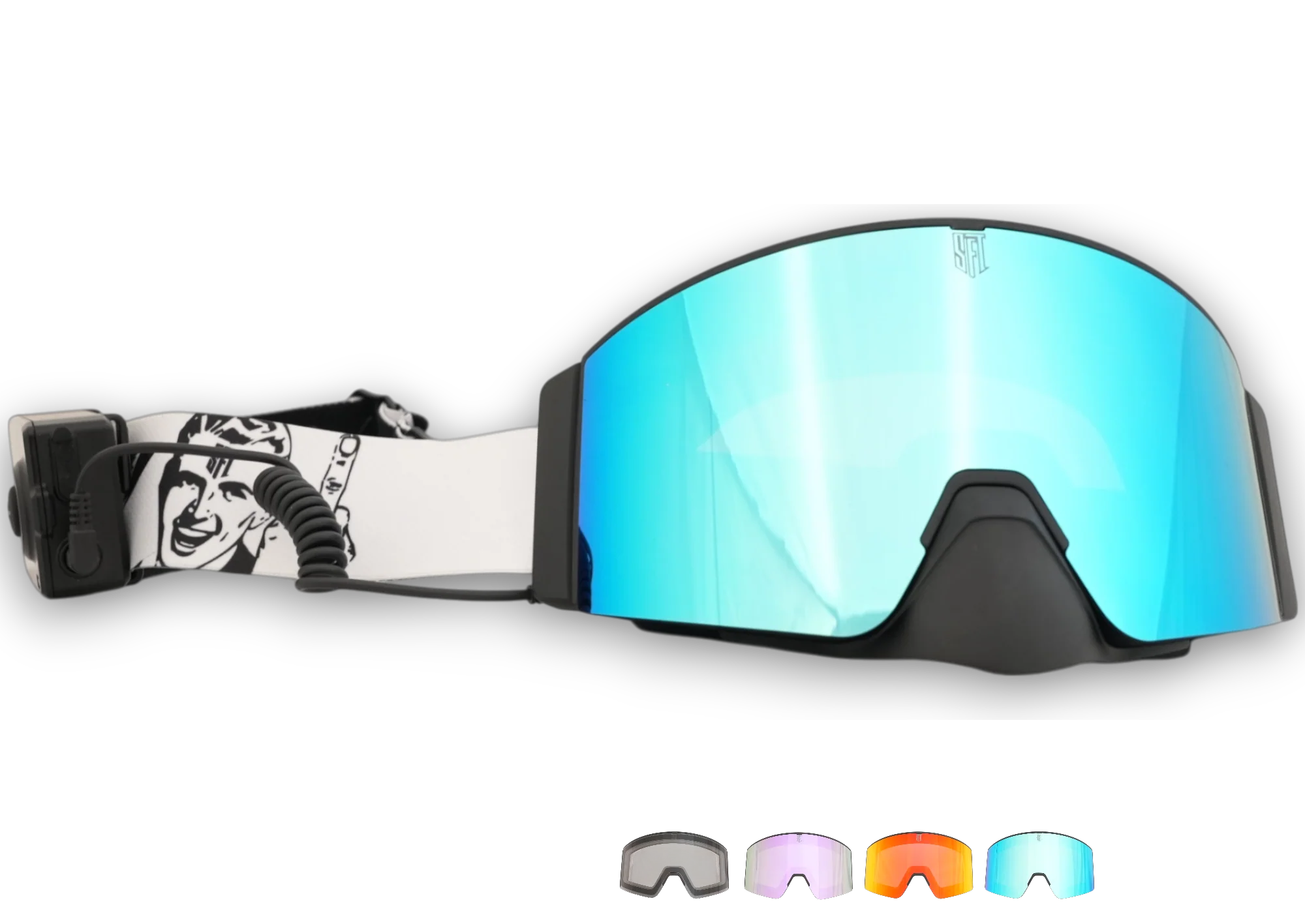 Heat Fuck It White Magnetic Goggles