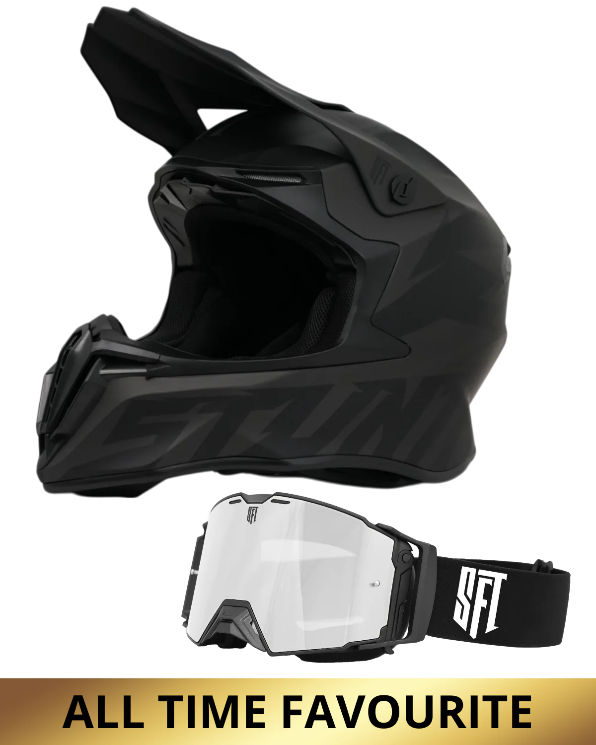 Helmet Blackedition + FlatOut Goggles