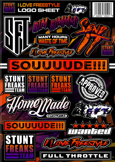I Love Freestyle Logo Sheet