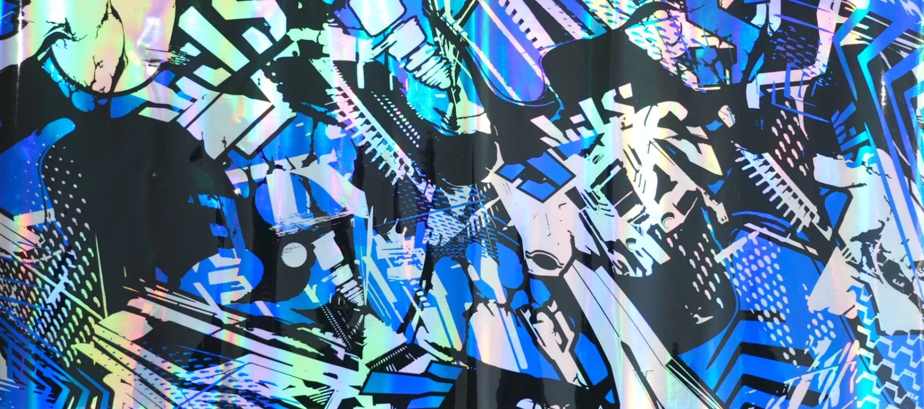 Khaos Blue Chrome Graphic Tape