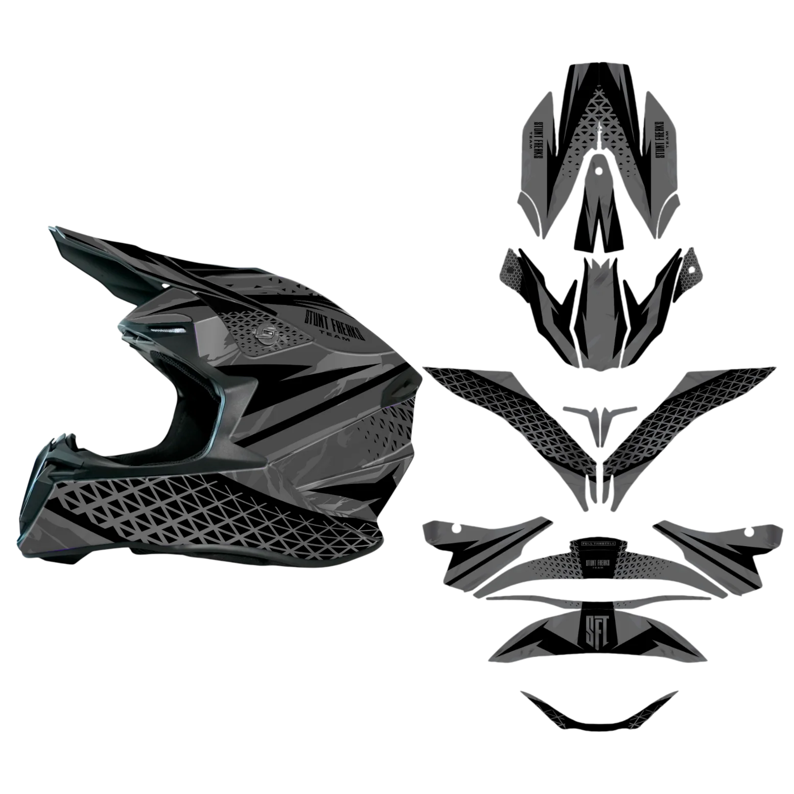 SFT Mayhem Gray Helmet Graphics