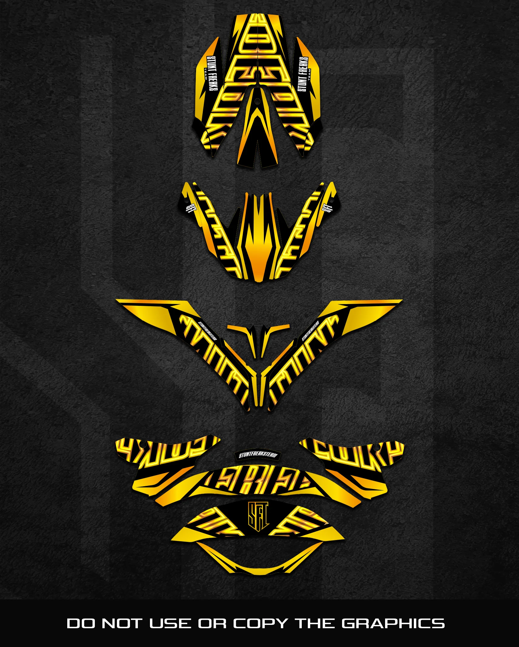 SFT Neo Gold Helmet Graphics - Image 2