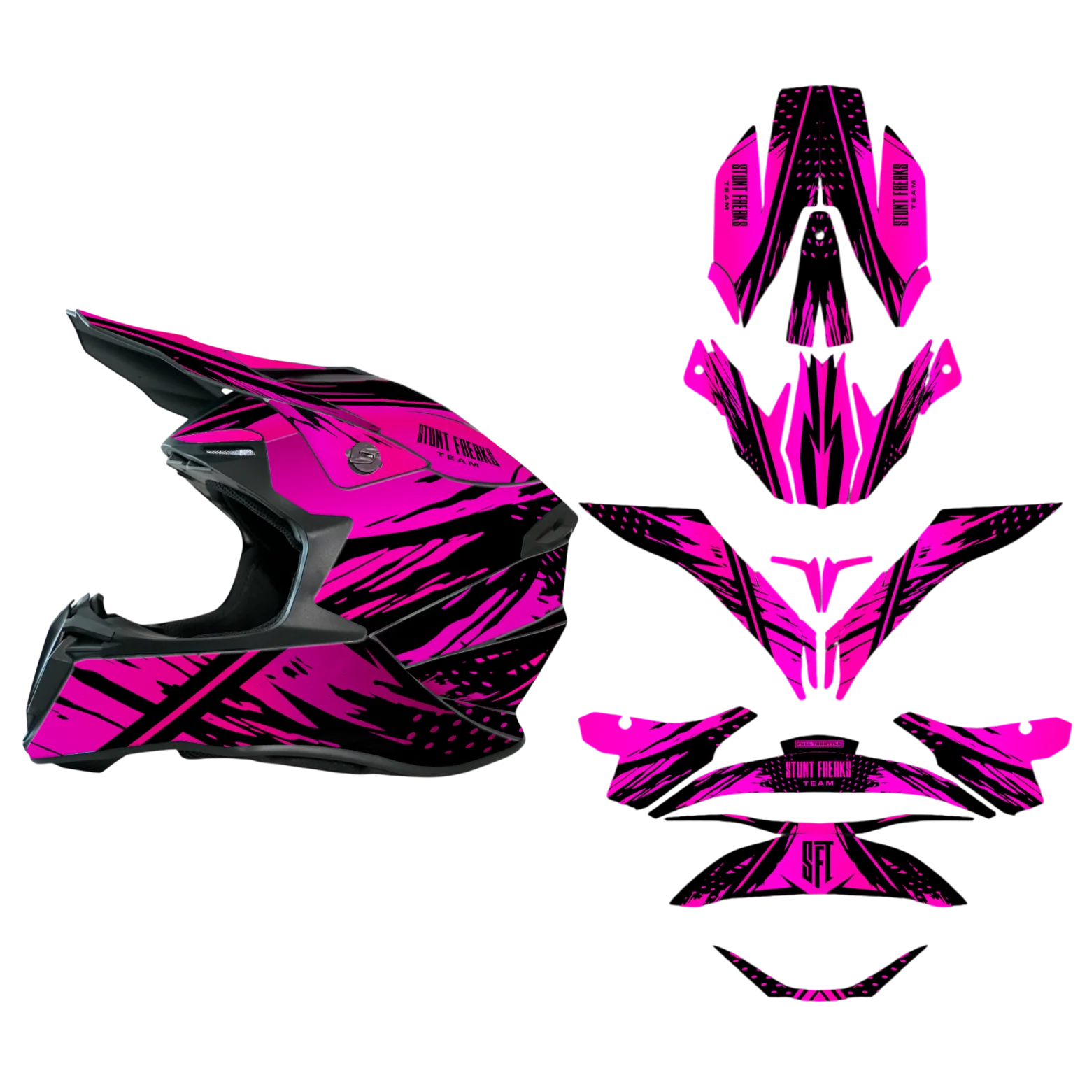 SFT Sunrise Pink Helmet Graphics