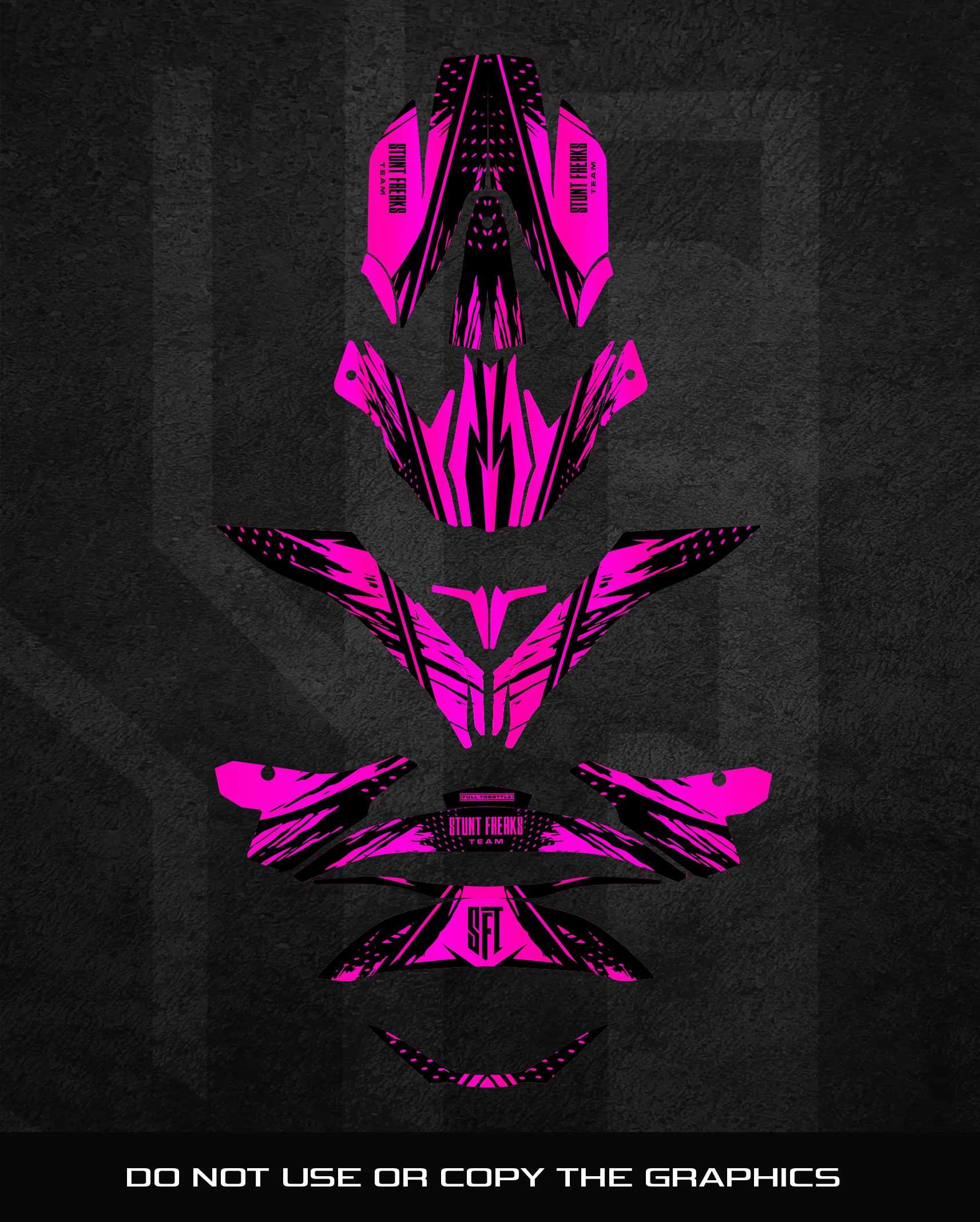 SFT Sunrise Pink Helmet Graphics - Image 2