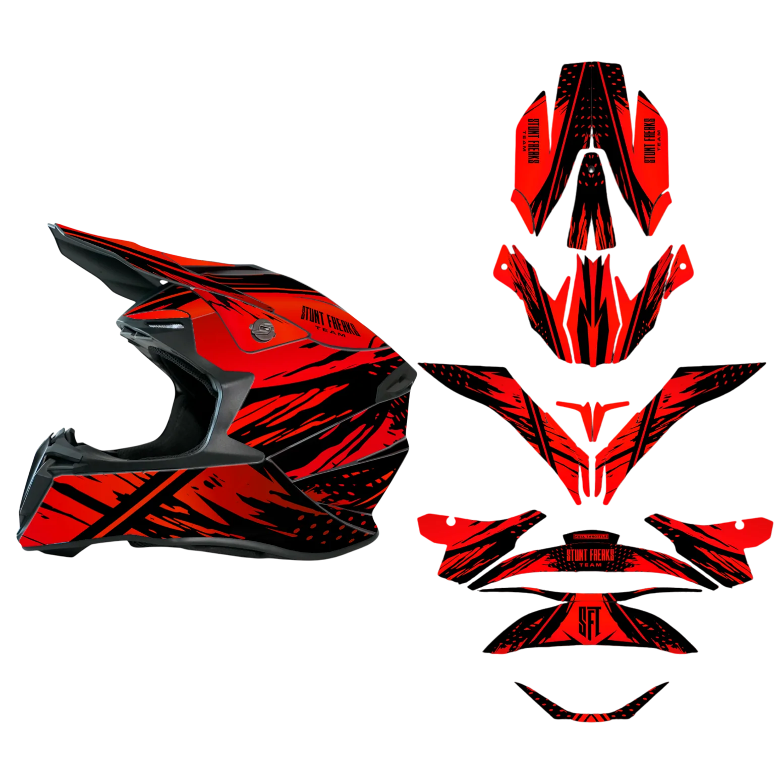 SFT Sunrise Red Helmet Graphics