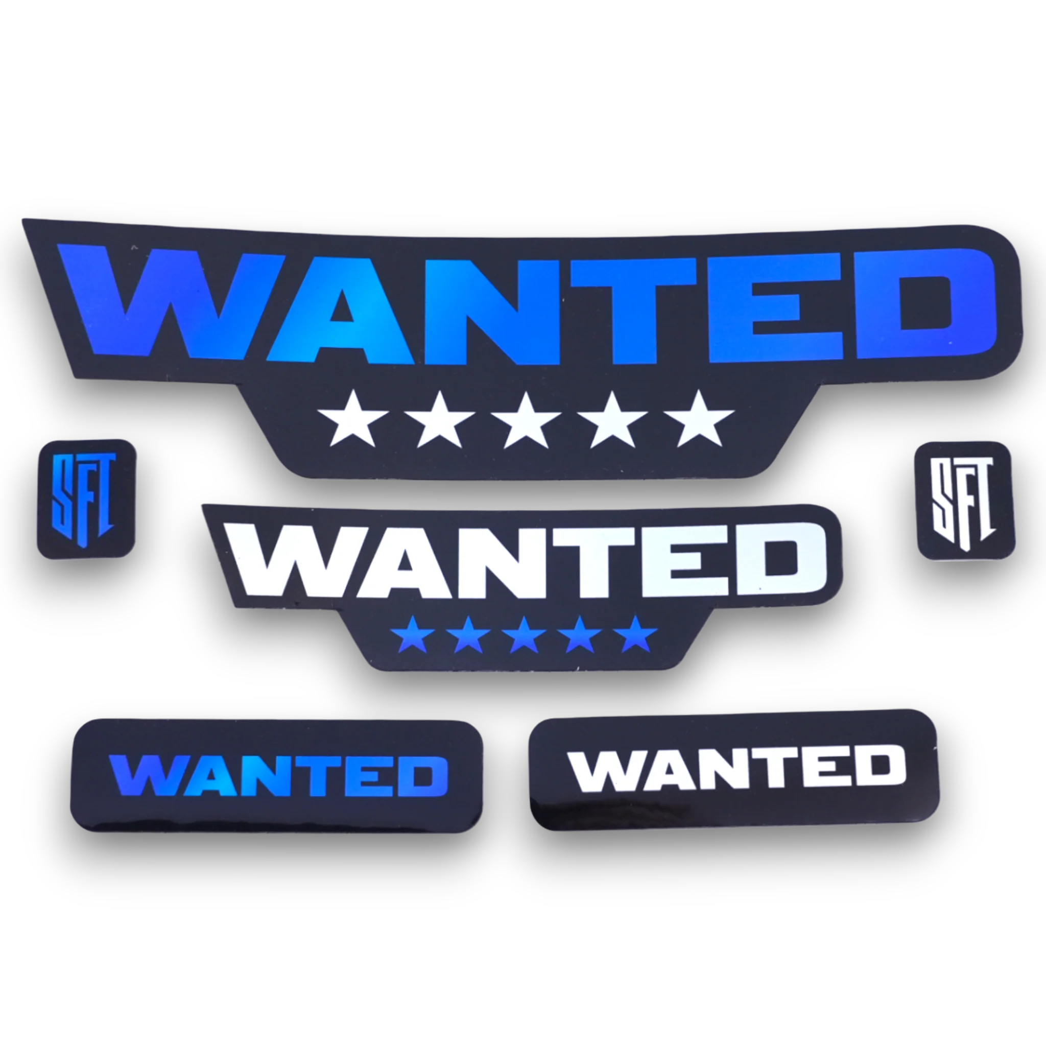 Wanted Sticker - Blue